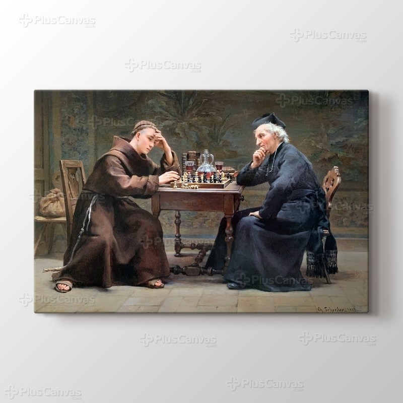 Game of chess - Charles Baptiste Schreiber görseli.