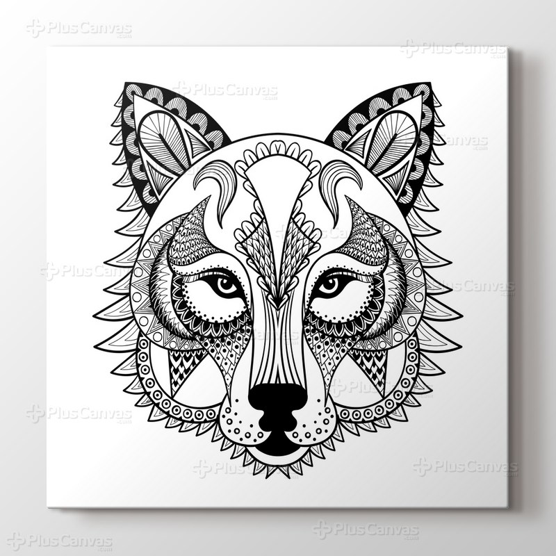 Tilki desenli boyama tablo görseli.