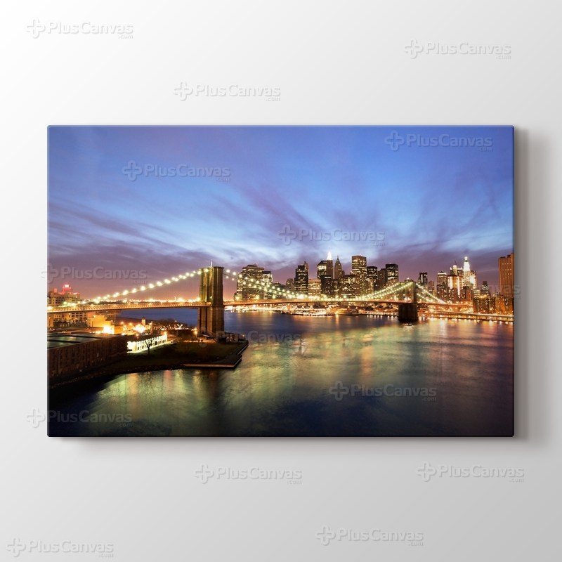 City Skyline and Brooklyn Bridge görseli.