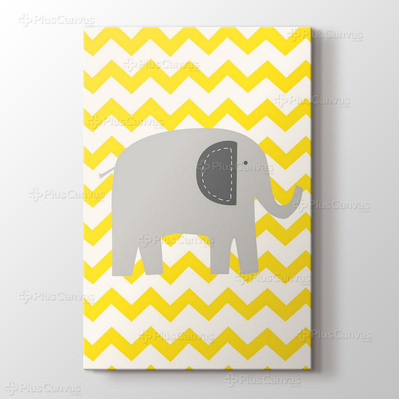 Sarı Desenli Fil görseli.