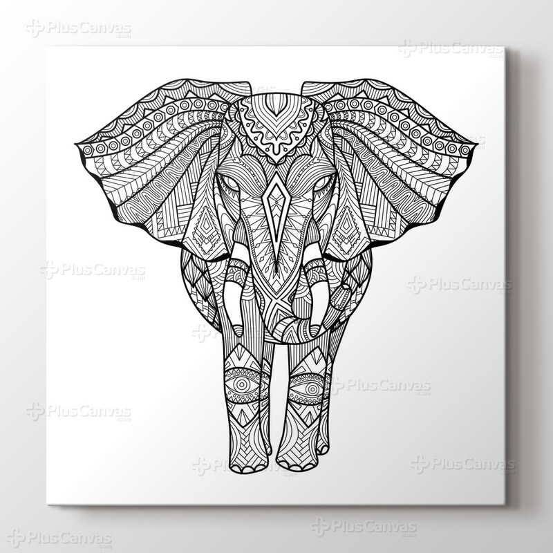 Fil boyama tablo görseli.