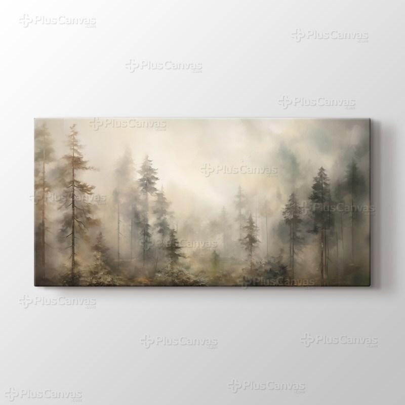 Çam Ormanı Suluboya görseli.