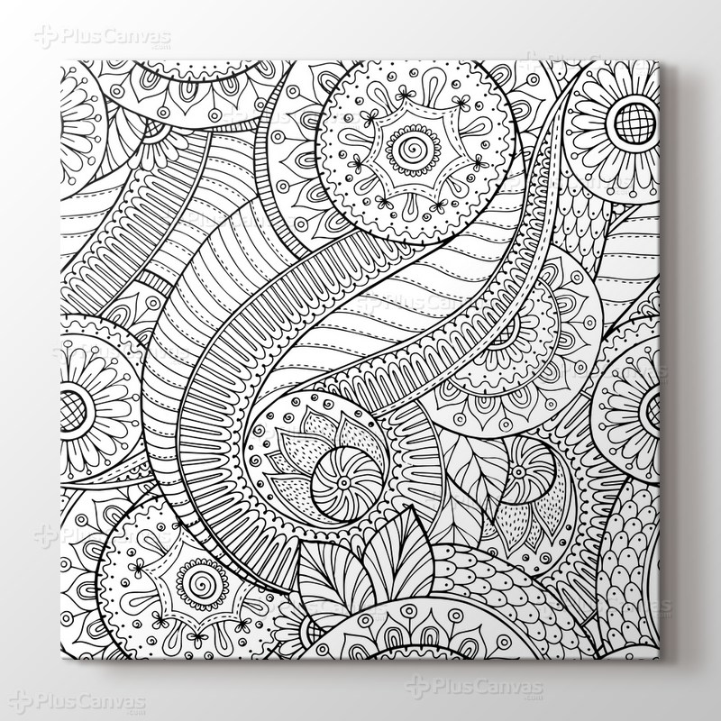 Soyut ayçiçek boyama tablo görseli.