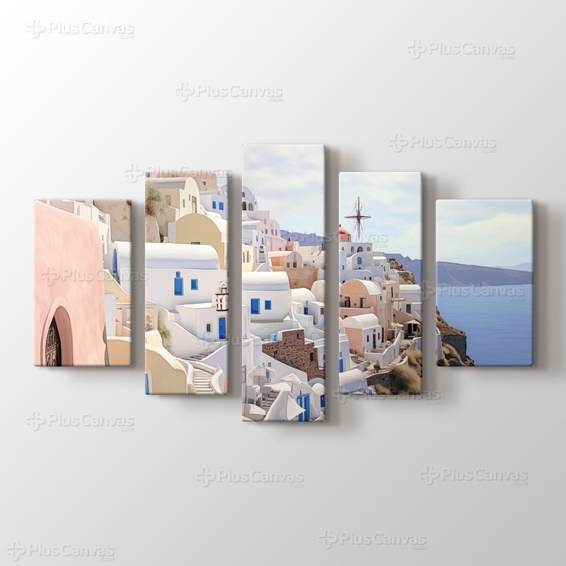 Santorini Yünanistan - Manzara Tablo görseli.