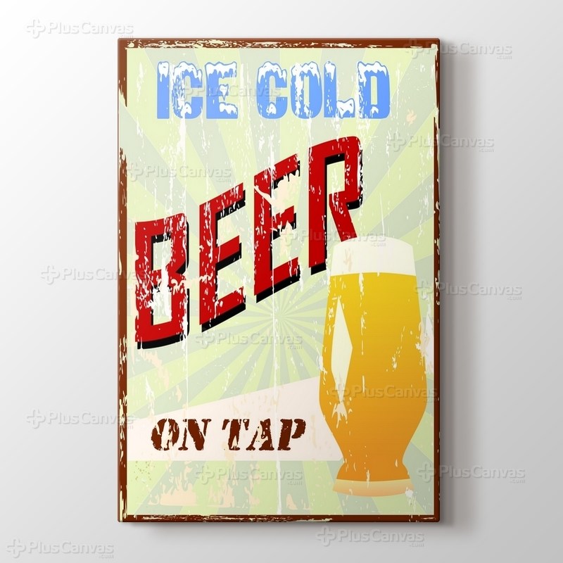 Vintage Bira Afişi görseli.