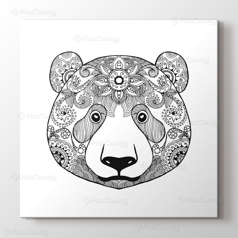 Ayı boyama tablo görseli.