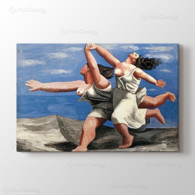 Two Women Running on the Beach görseli.