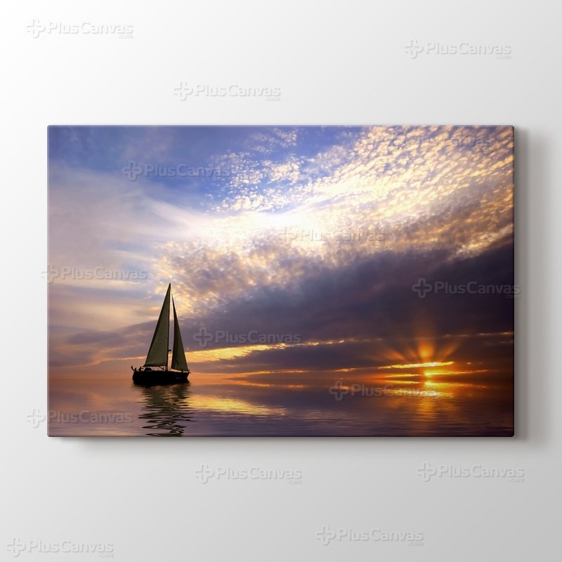 Beautiful Sunset and the Yatch görseli.