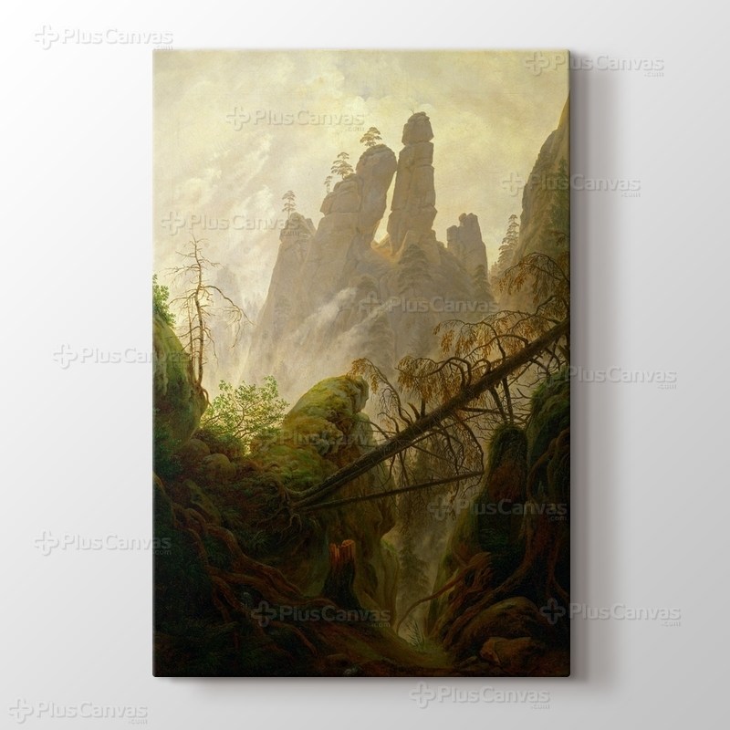 Rocky Landscape in the Elbe Sandstone Mountains görseli.