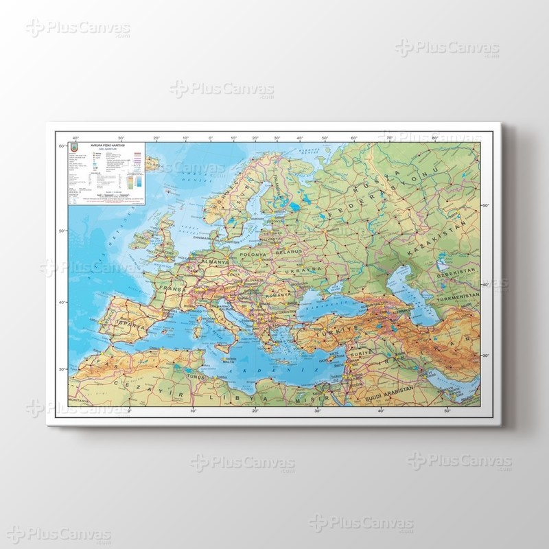 Avrupa Fiziki Haritası görseli.