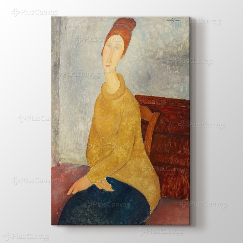 Jeanne Hebuterne with Yellow Sweater görseli.