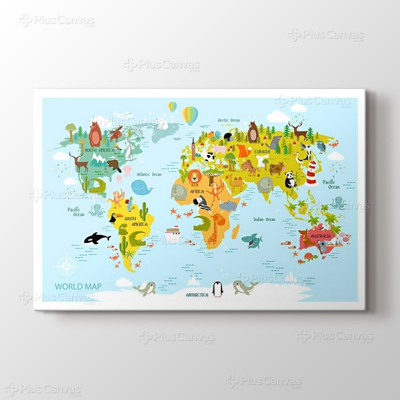 Baby World Map & Animals görseli.