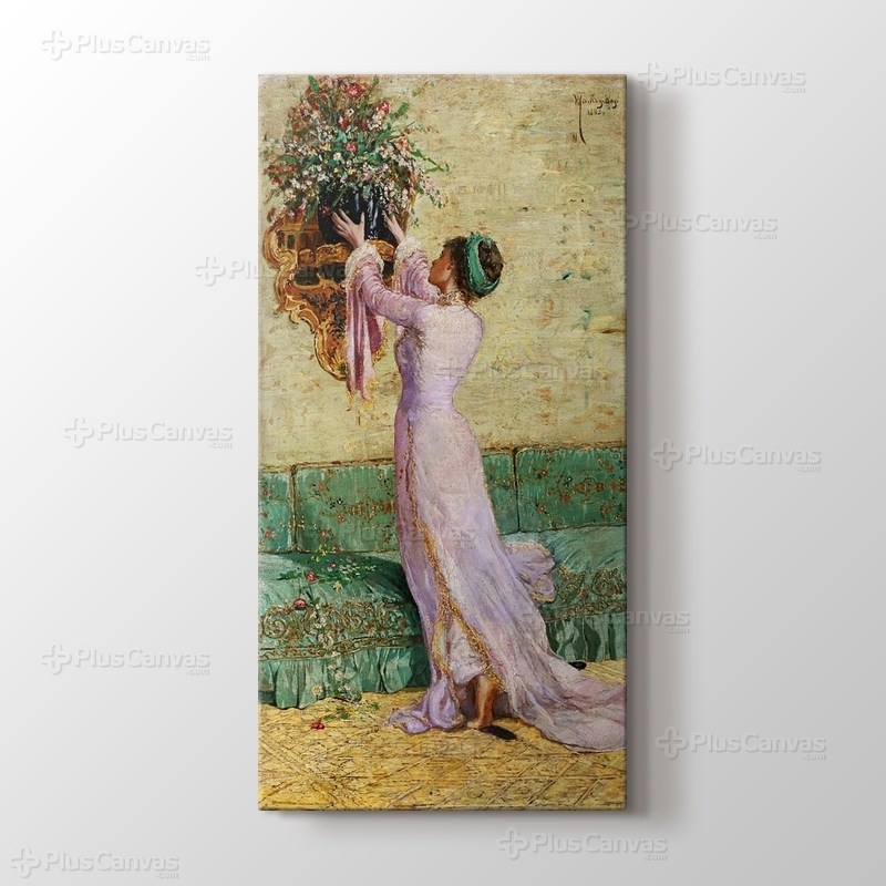 Vazo Yerleştiren Kız görseli.