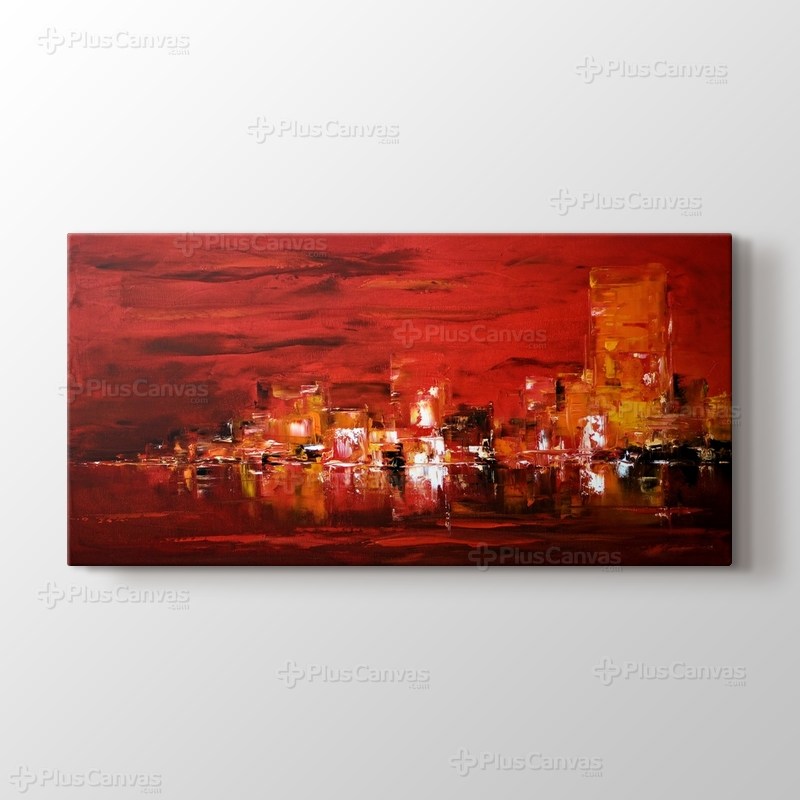 Yağlıboya Soyut Şehir görseli.