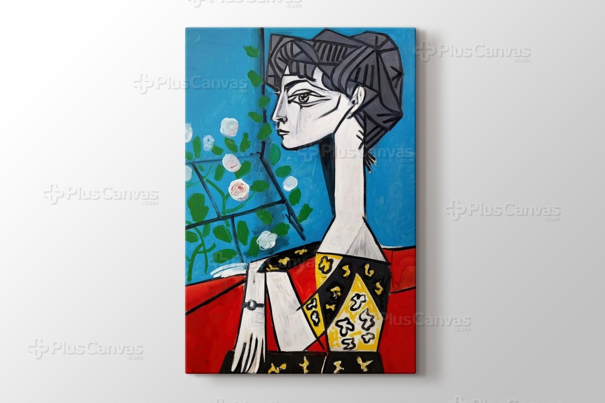Jacqueline With Flowers Pablo Picasso Kanvas Tablo Burada - PlusCanvas