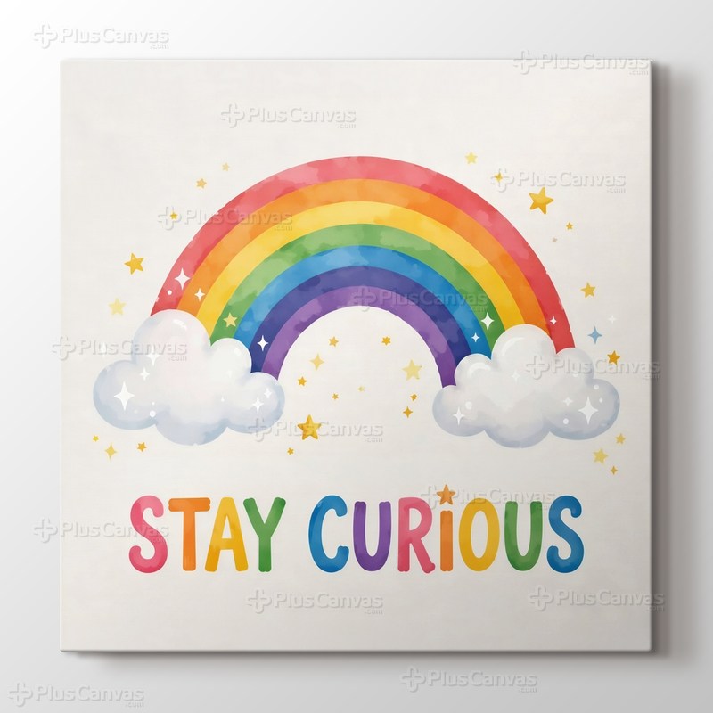 Rainbow Stay Curious görseli.