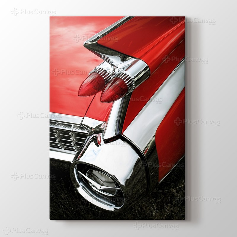 Kırmızı Cadillac görseli.
