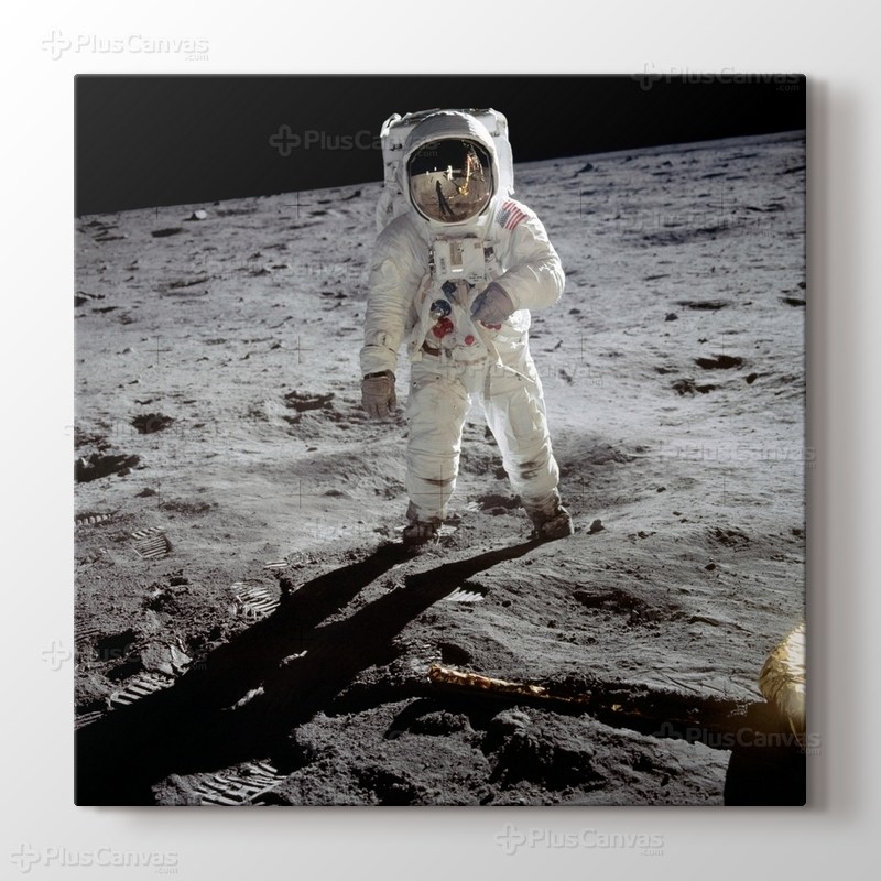 Buzz Aldrin on the Moon görseli.