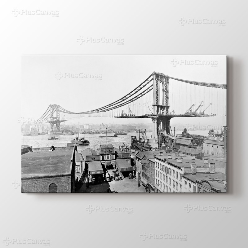 Manhattan Köprüsü 1909 görseli.