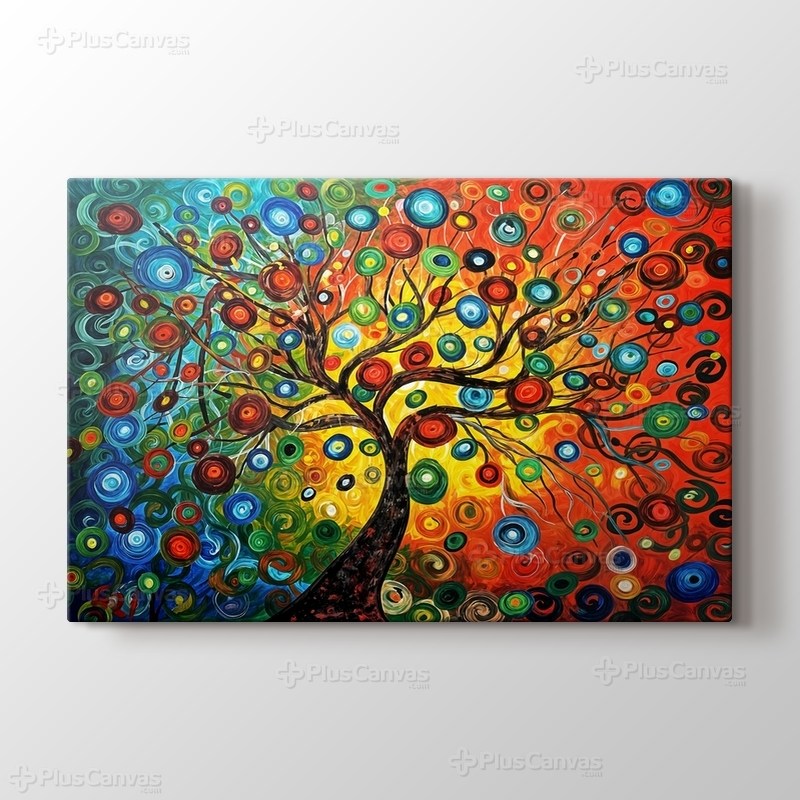Renkli Soyut Ağaçlar - Abstract Tree görseli.